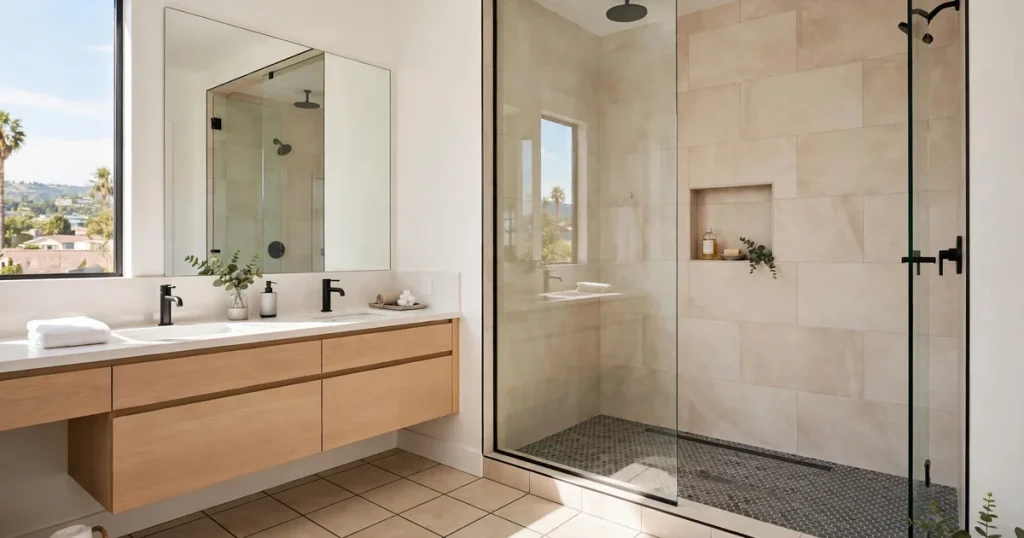 Bathroom tile choices for a San Jose bathroom remodel