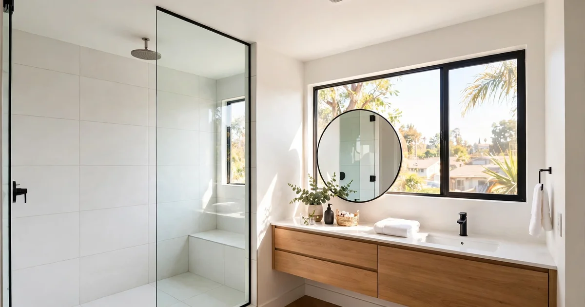 Bathroom ventilation and exhaust fan in a remodeled San Jose bathroom