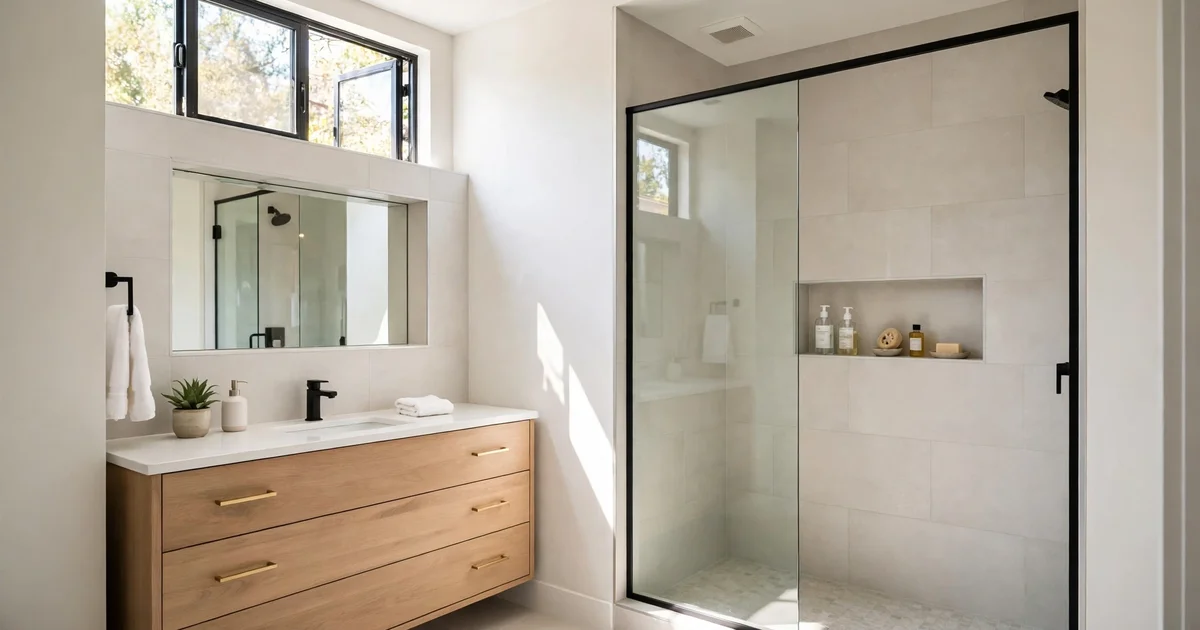 Small bathroom storage ideas for a bathroom remodel in San Jose