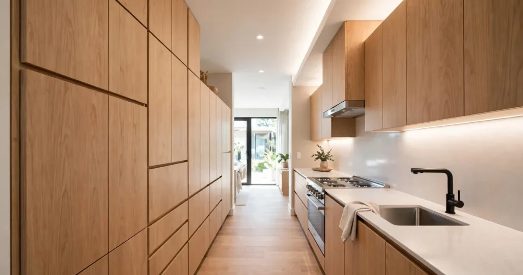 Small kitchen layout without moving plumbing or gas in San Jose