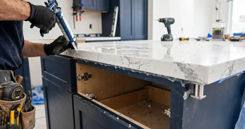 Kitchen cabinet and countertop installation in San Jose